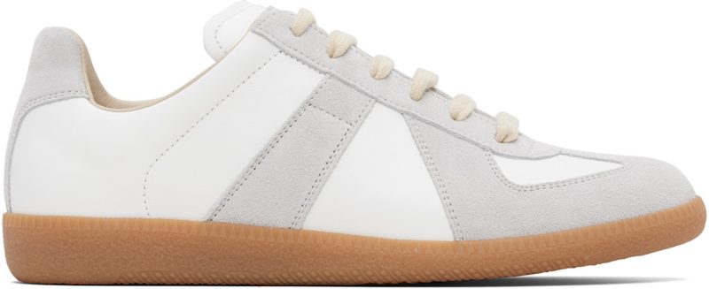 White & Gray Replica Sneakers 261168F128008