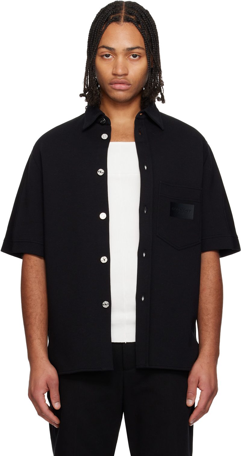 Black [GIVENCHY] Paris Patch Shirt 261278M192001
