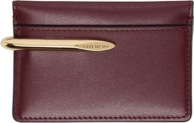 Burgundy Pinch Card Holder 261278F037000