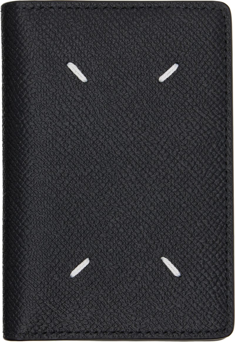 Black Four Stitches Card Holder 261168F037006