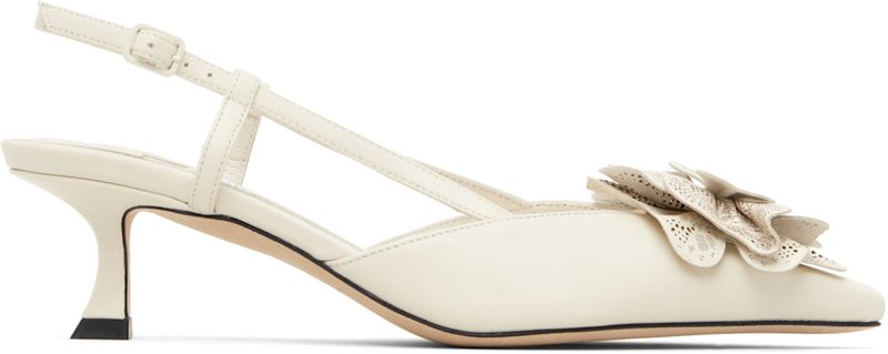 White Mimmi Sling Back 50 Heels 261528F122000