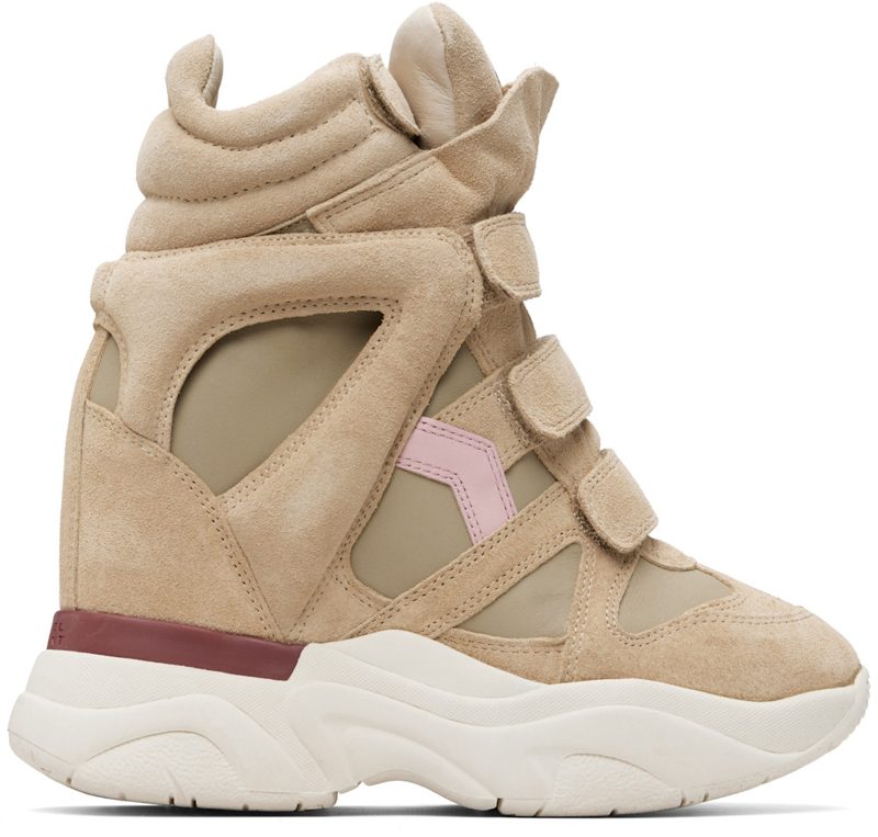 Beige & Pink Balskee Sneakers 261600F127011