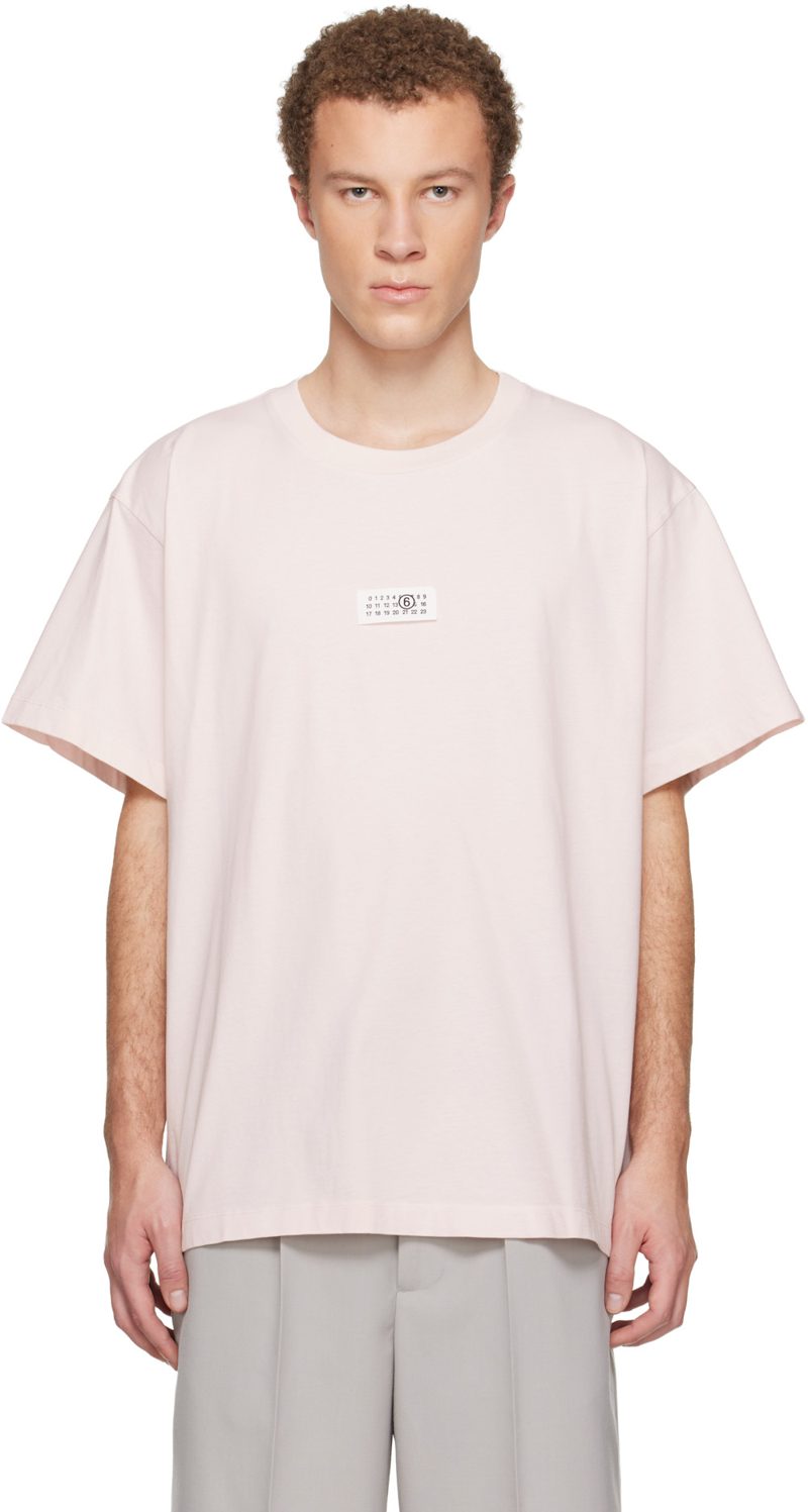 Pink Numeric Cotton T-shirt 261188M213009