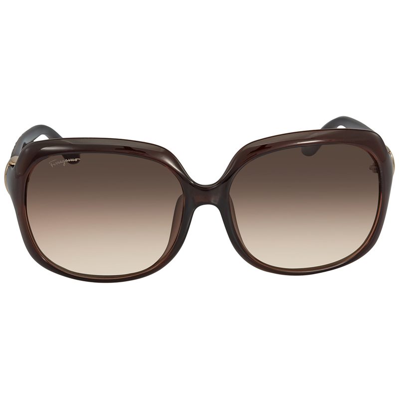 Salvatore Brown Gradient Rectangular Ladies Sunglasses SF739SA 210 59