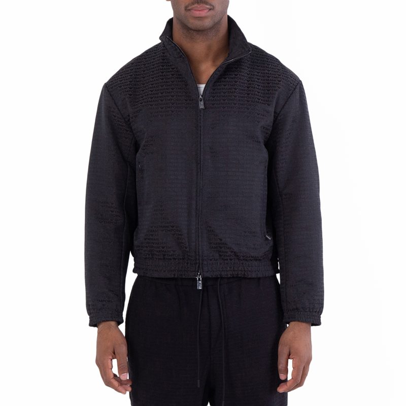 Emporio Armani All-Over Jacquard Logo Blouson