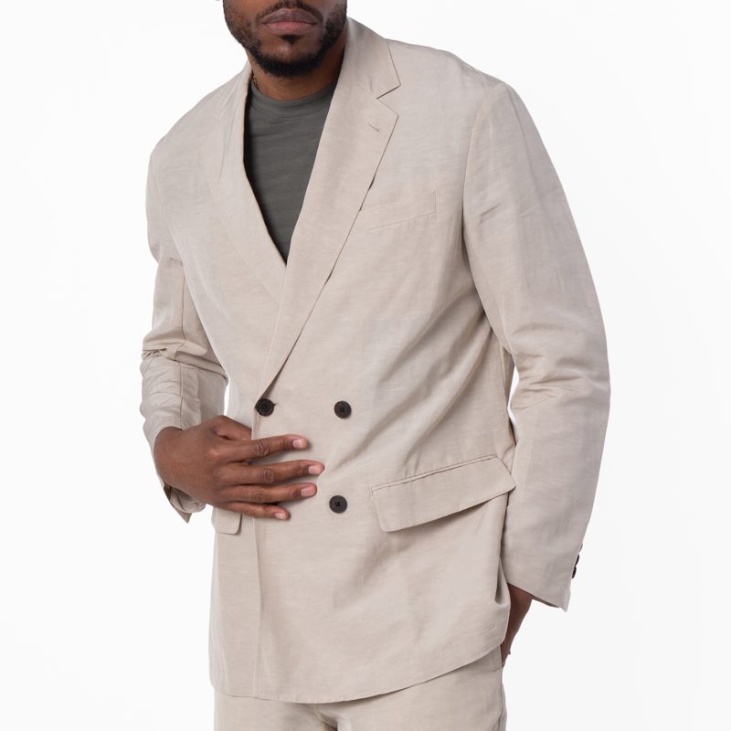 Emporio Armani Long Sleeve Linen Blend Blazer