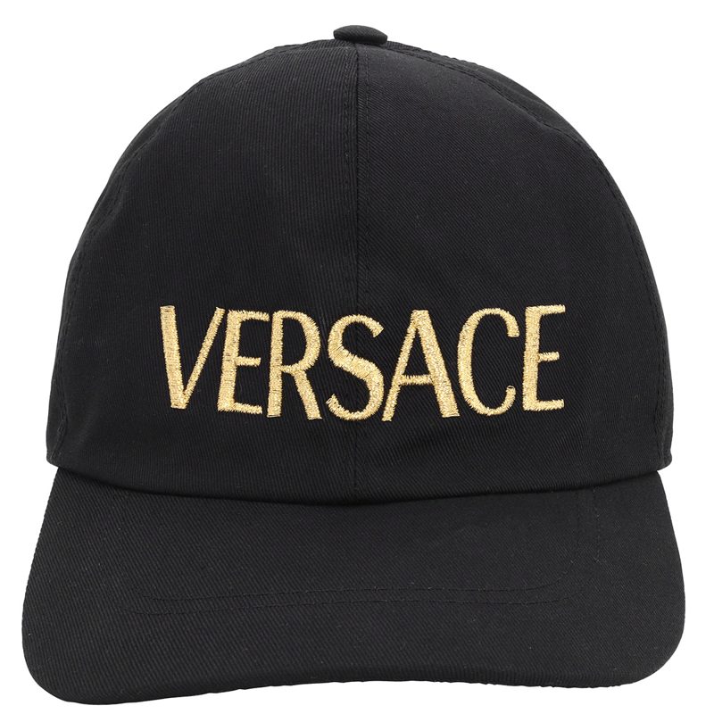 Black Embroidered Logo Baseball Cap