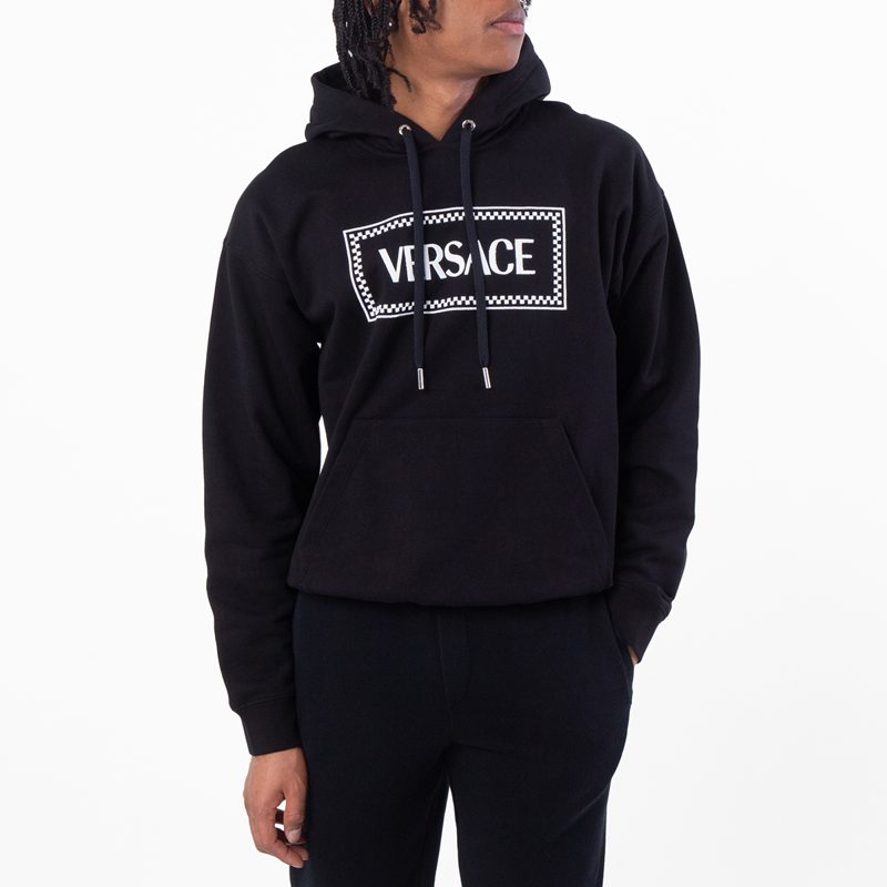 90s Vintage Logo Print Hoodie