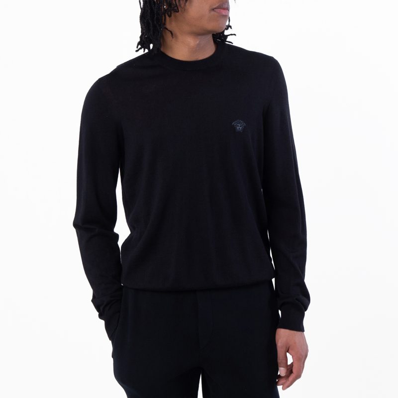 Embroidered Medusa Wool-Blend Sweater