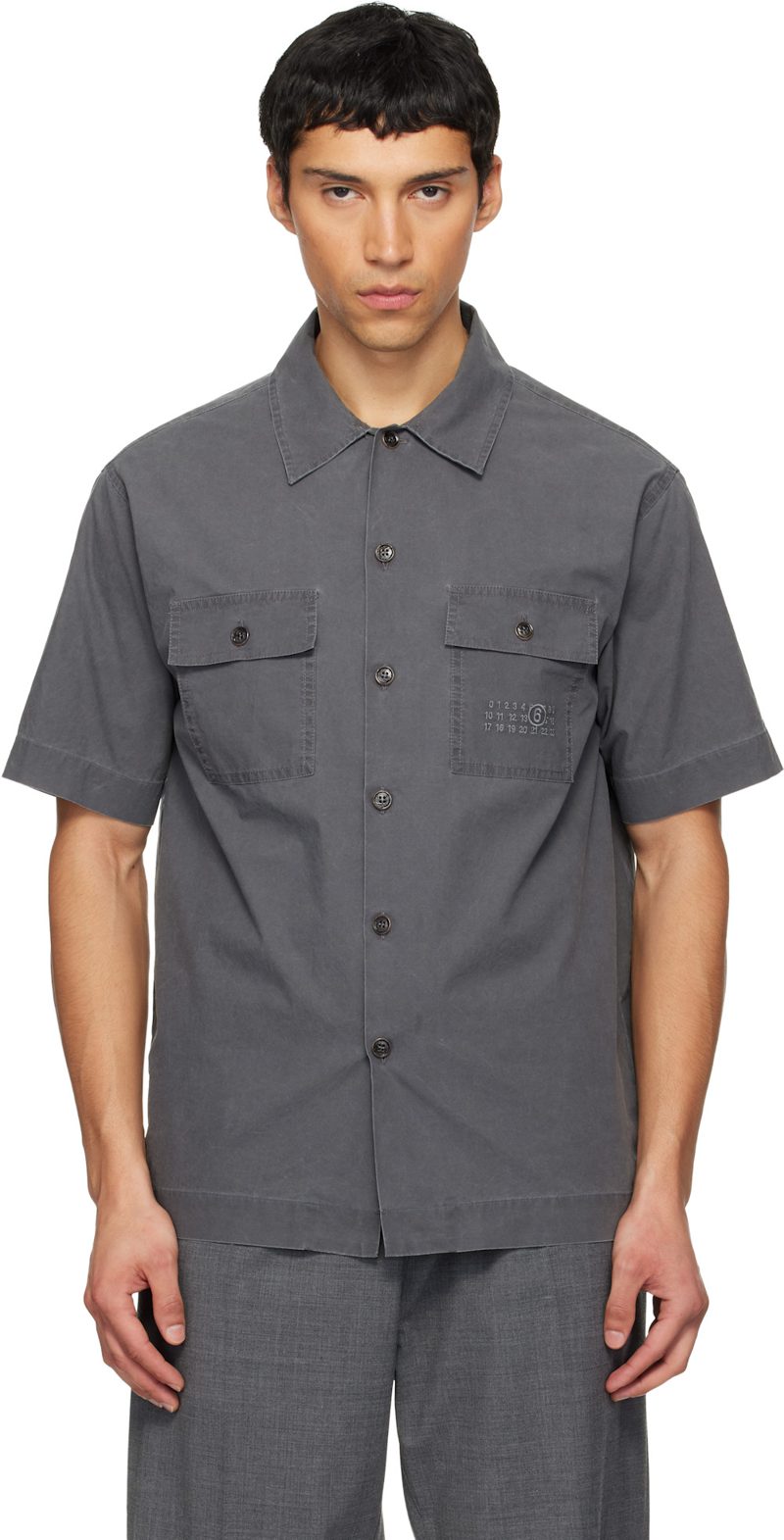 Gray Cotton Shirt 261188M192012