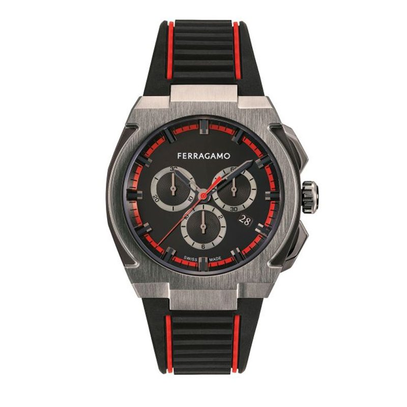 Edge Chronograph Quartz Black Dial Mens Watch SFK200323