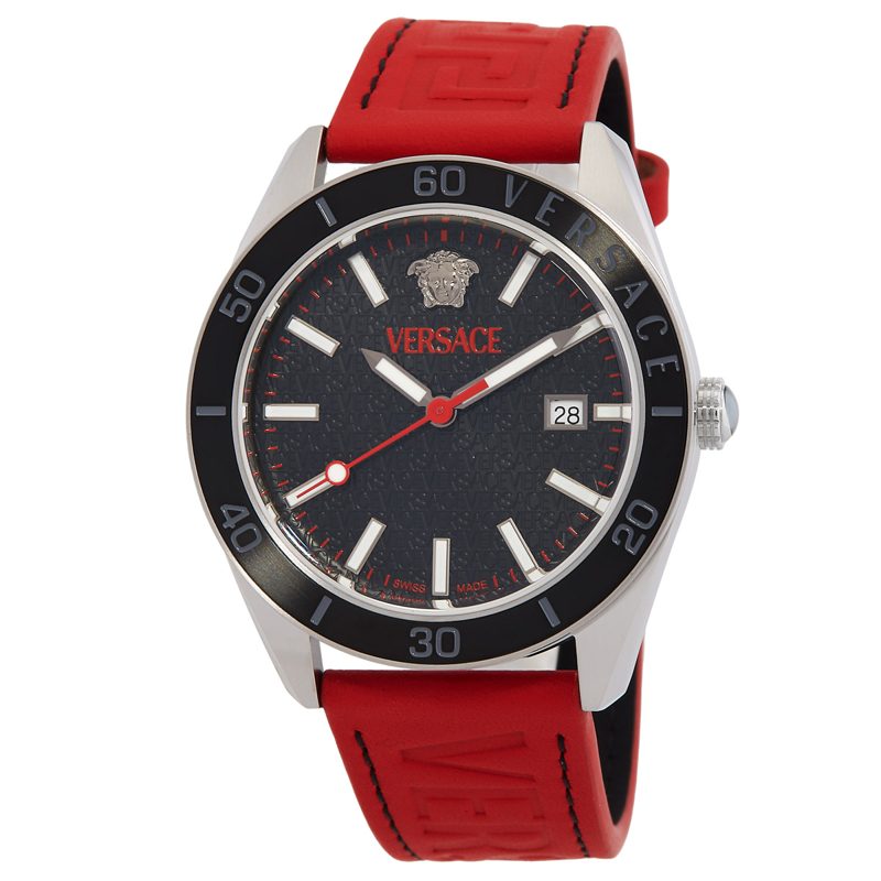 V-Dome Quartz Black Dial Mens Watch VE8E00124