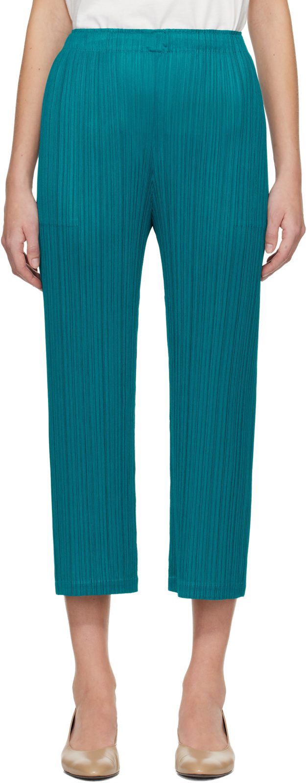 PLEATS PLEASE [이세이 미야케] Blue Monthly Colors October Trousers 261941F087014
