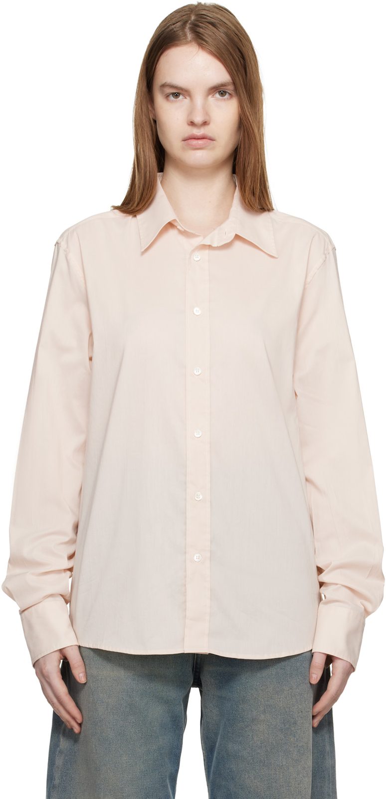 ์คํํ์ดํธ Poly Cotton Shirting Long-Sleeved Shirt 261188F109021