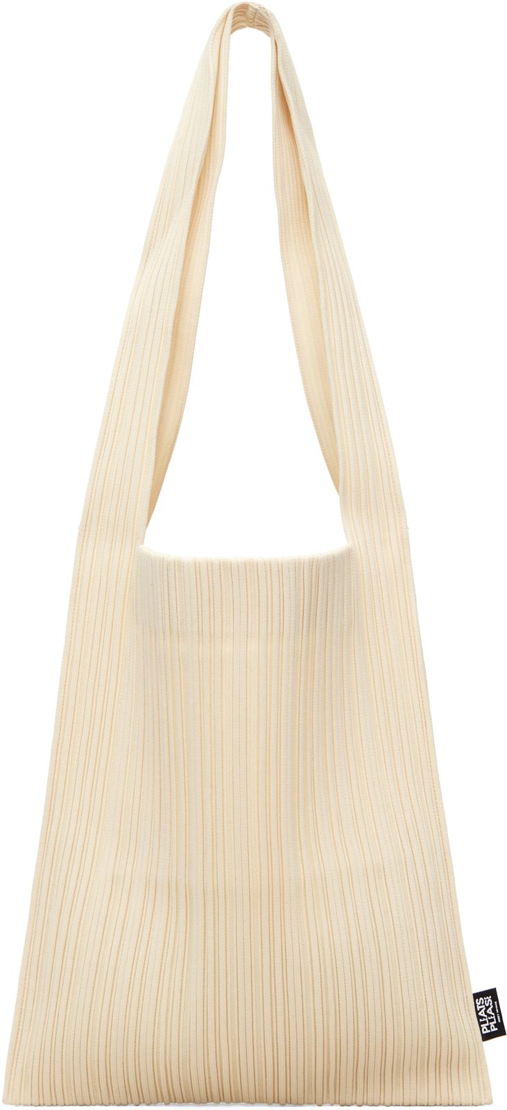 PLEATS PLEASE [이세이 미야케] Beige Crepe Knit Tote 261941F049001