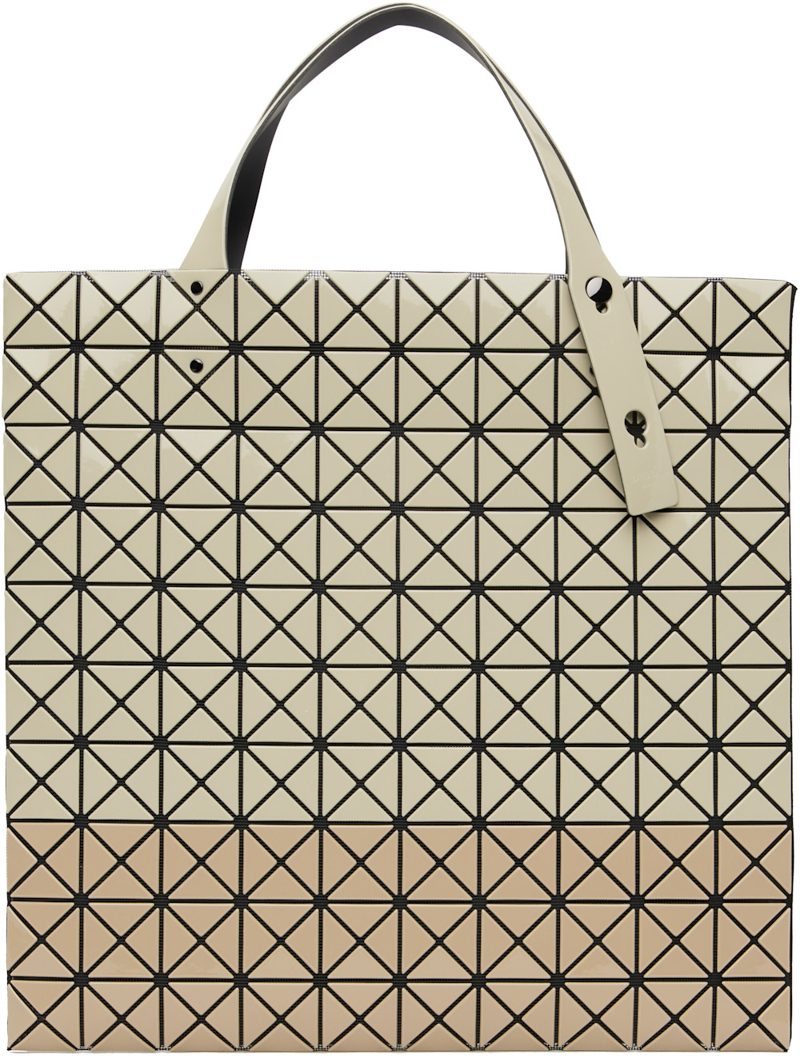 Beige Prism Bi-Color Tote 261730F049009