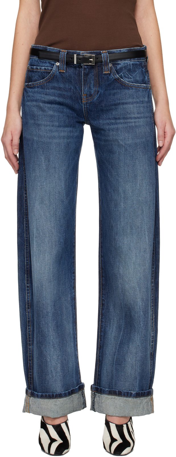 Blue Karo Jeans 261914F069002