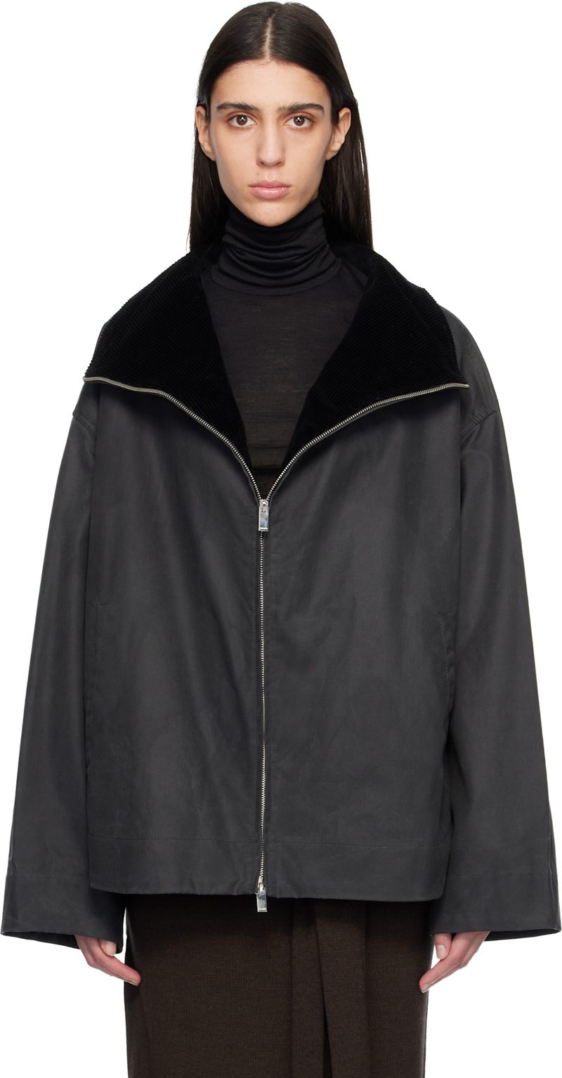 TOTEME Gray Zipped Country Jacket 261771F063000