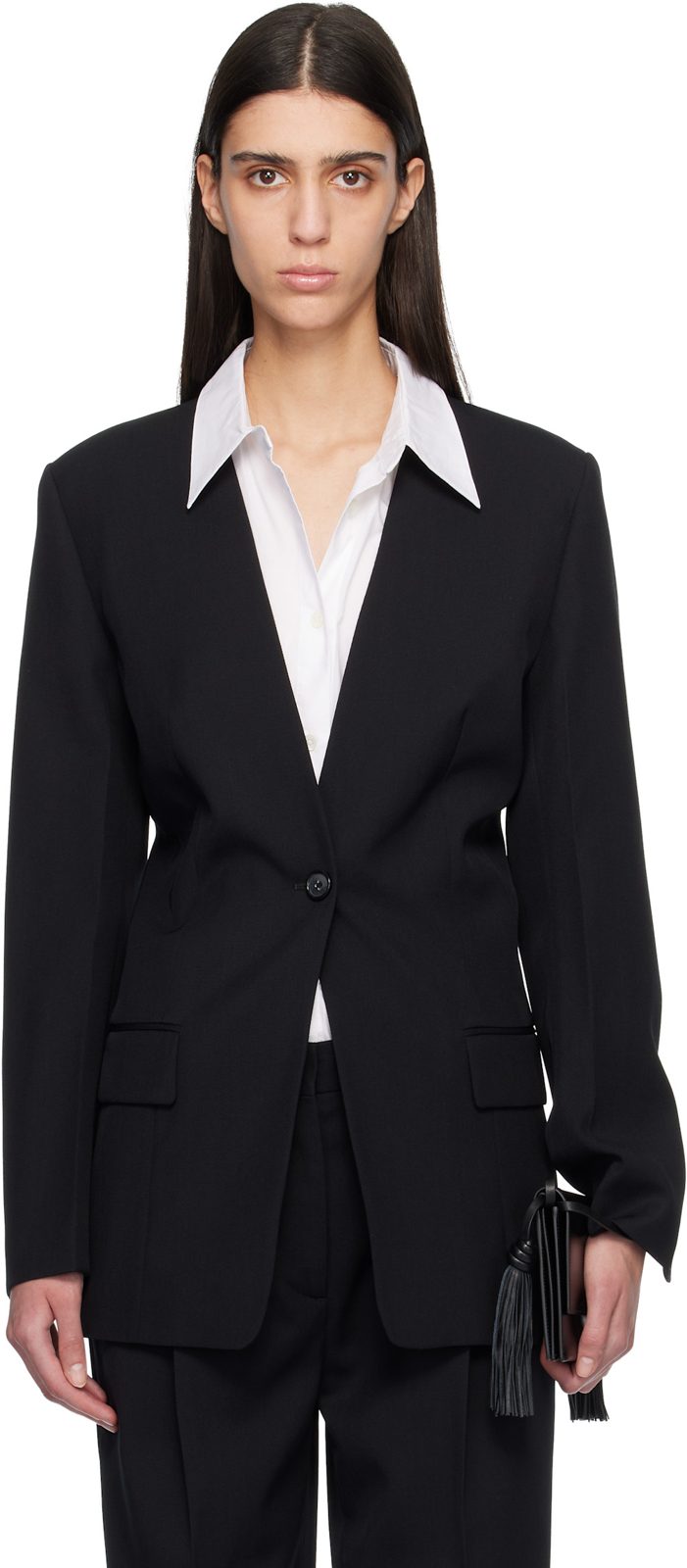TOTEME Black Slouch Blazer 261771F057000