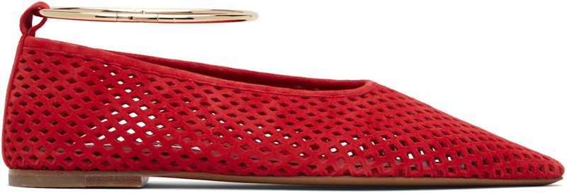 Red Ring Ballerina Flats 261249F118001