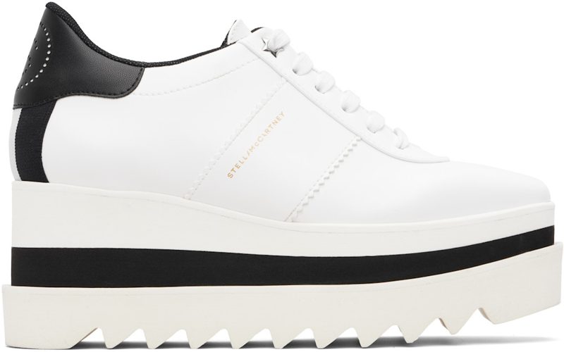 White Sneak-Elyse Platform Sneakers 261471F128001