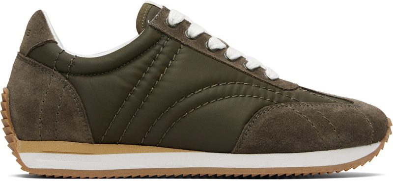 TOTEME Khaki Sport Sneakers 261771F128001