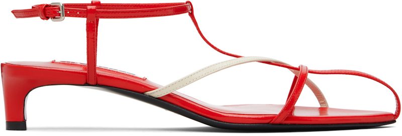 Red Cage Low Heeled Sandals 261249F125000