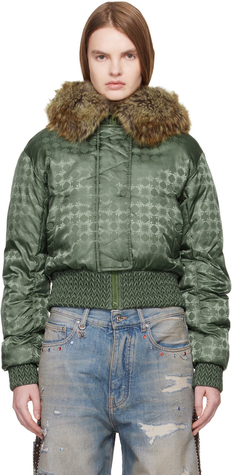 Green MA Quad Hooded Jacket 261886F061000