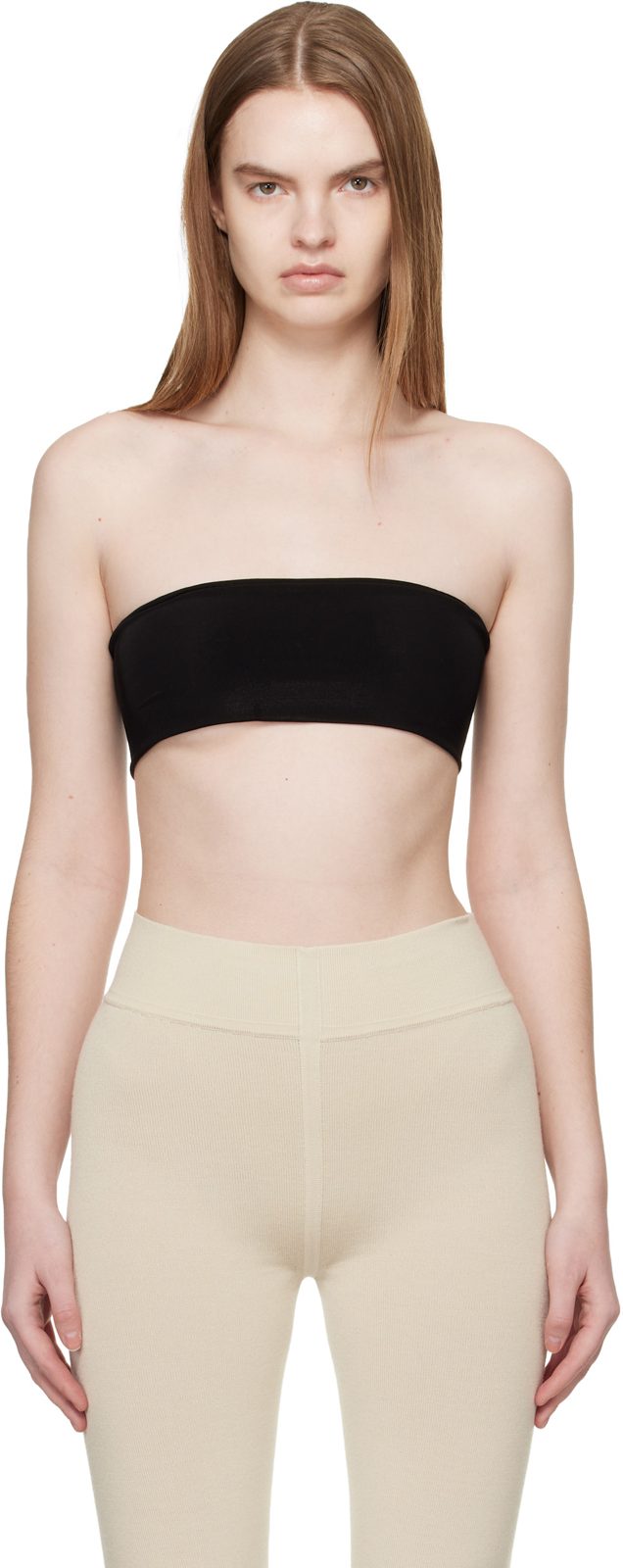 Black Temple Bandeau Tube Top 261232F111037