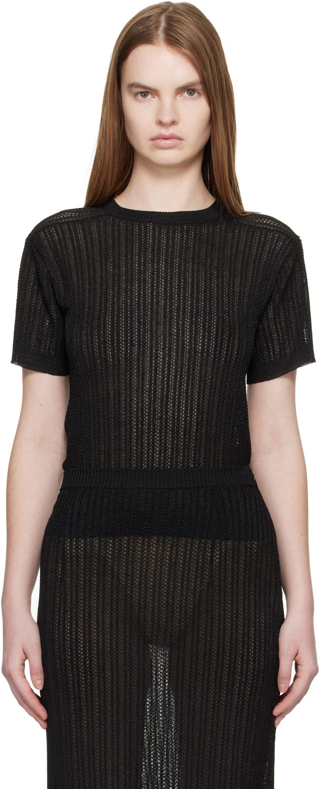 Black Knit Sweater 261168F096001