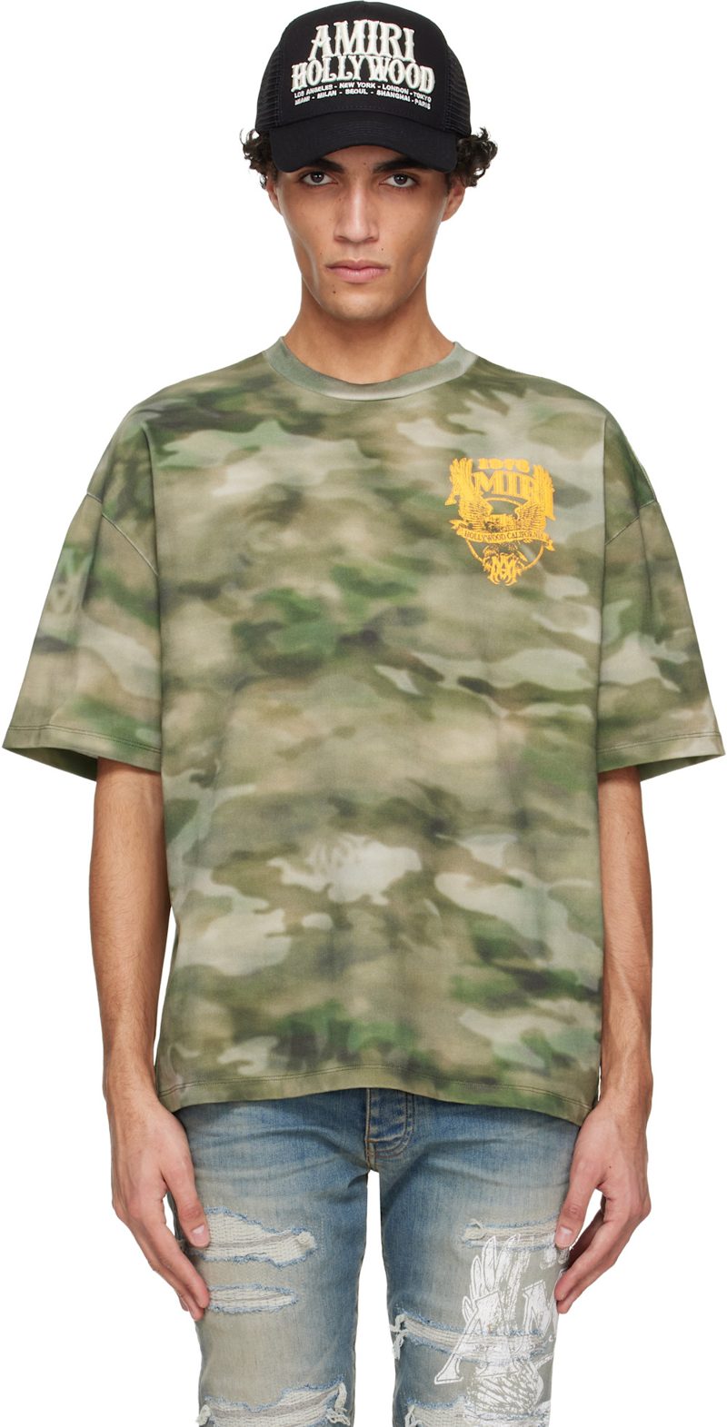 Green [아미리] Eagle Oversized T-shirt 261886M213061
