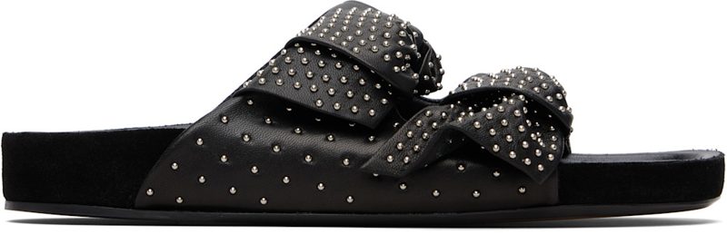 Black Lennyo Bow Sandals 261600F124003