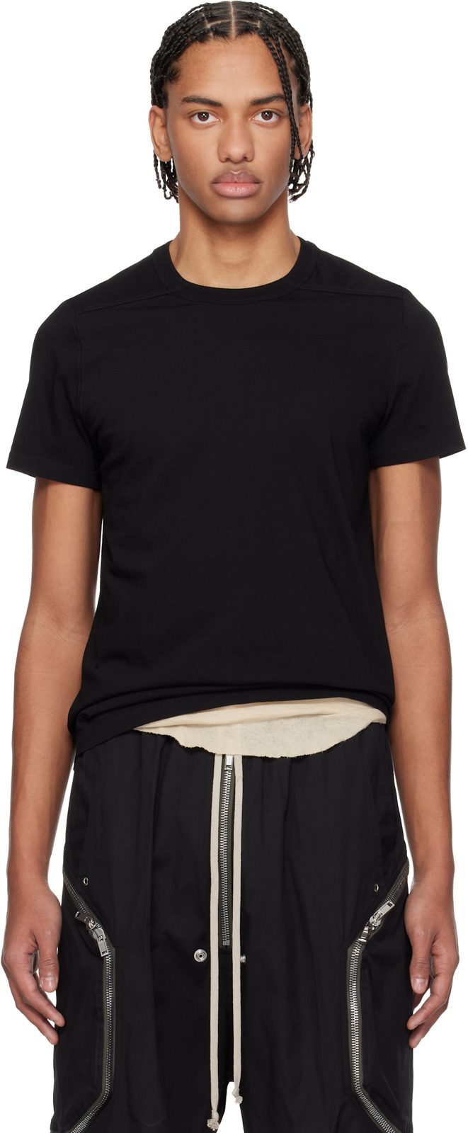Black Temple Short Level T-shirt 261232M213075