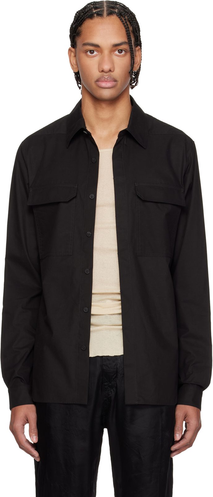 Black Temple Work Shirt 261232M192027