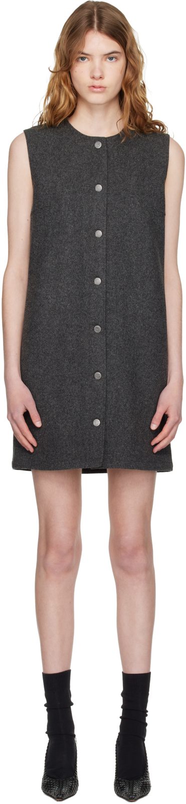 Gray Mini Dress 261252F052004