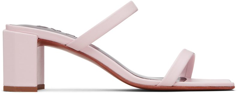 BY FAR Pink Tanya Heeled Sandals 261289F125009