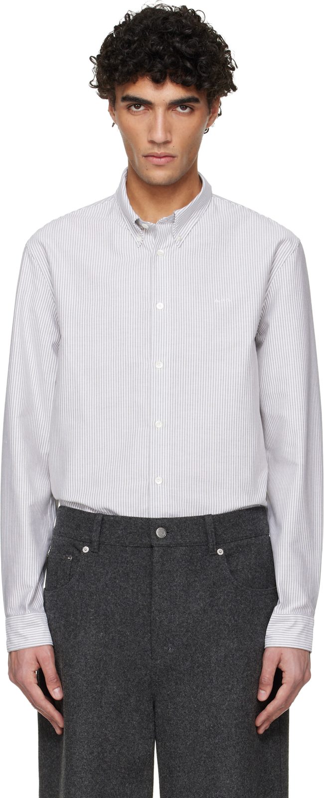 White & Khaki Greg Shirt 261252M192002
