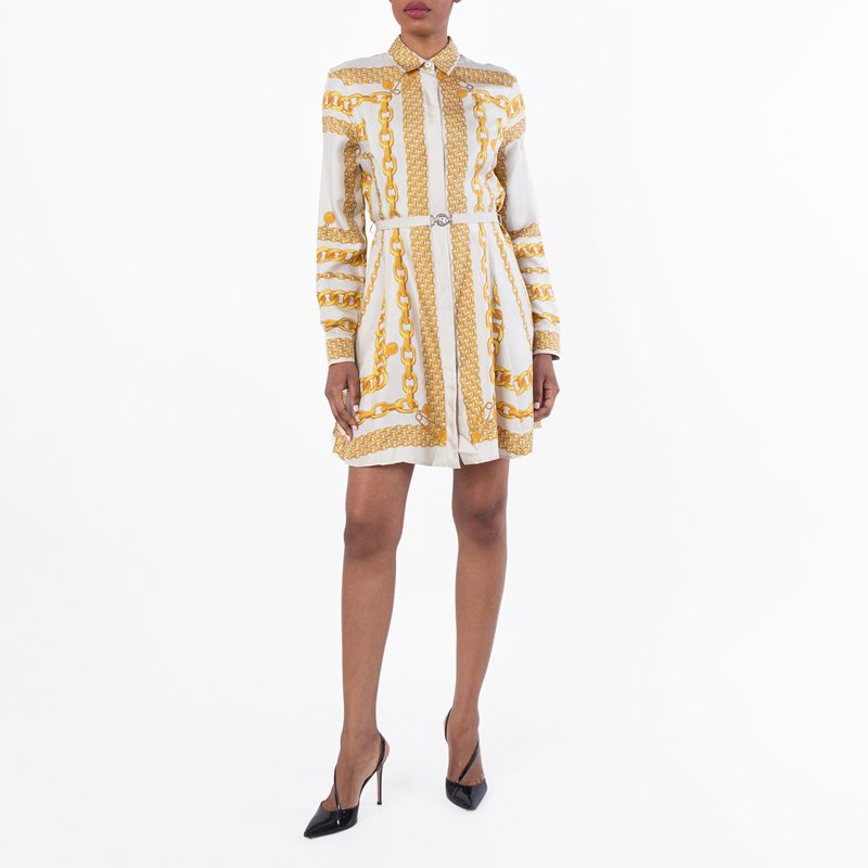 Treasure Silk Mini Shirt Dress