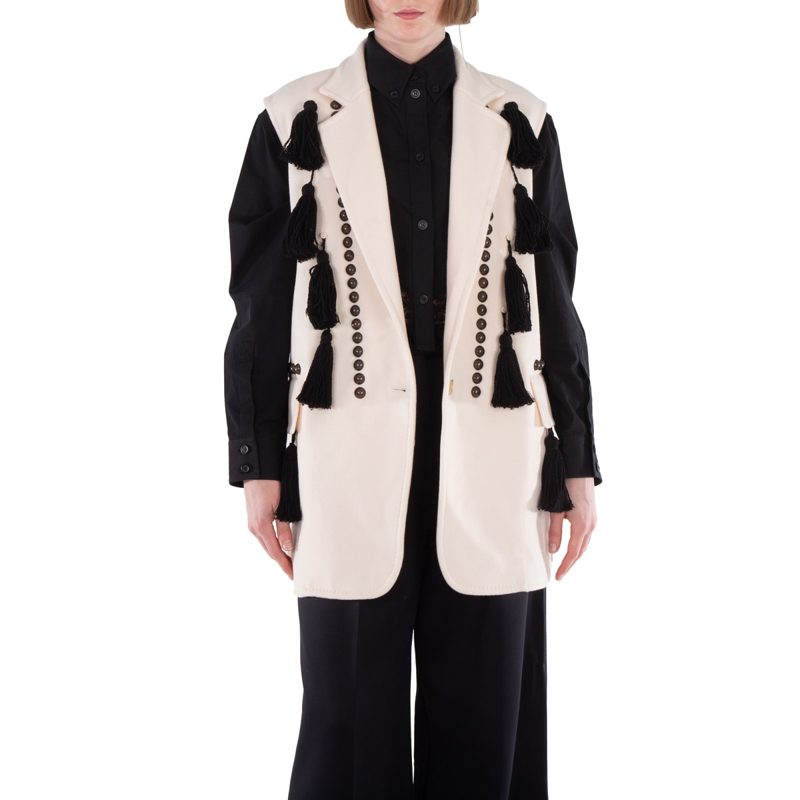 Open Box - Arco Tassel-Embellished Sleeveless Vest