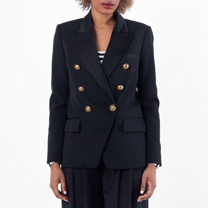 Womens Double-Breasted Blazer