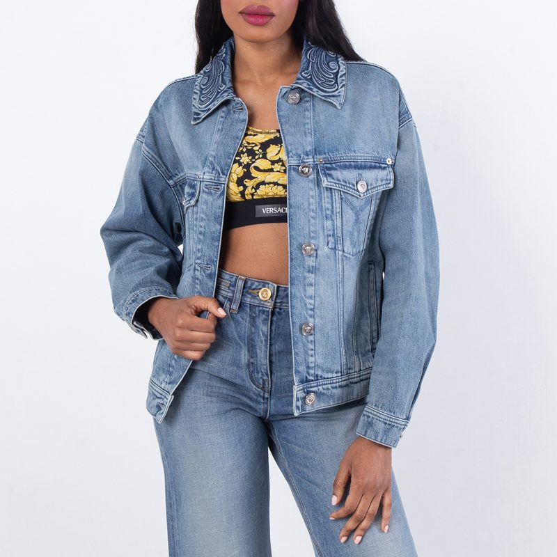 Barocco Denim Trucker Jacket