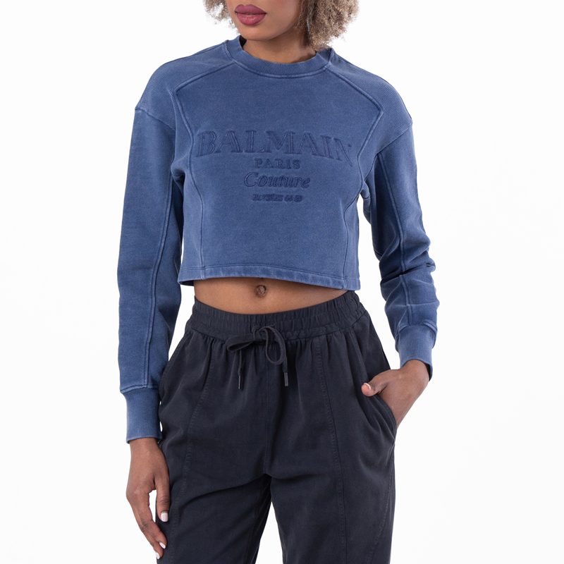Couture Logo Embroidered Cotton Sweatshirt