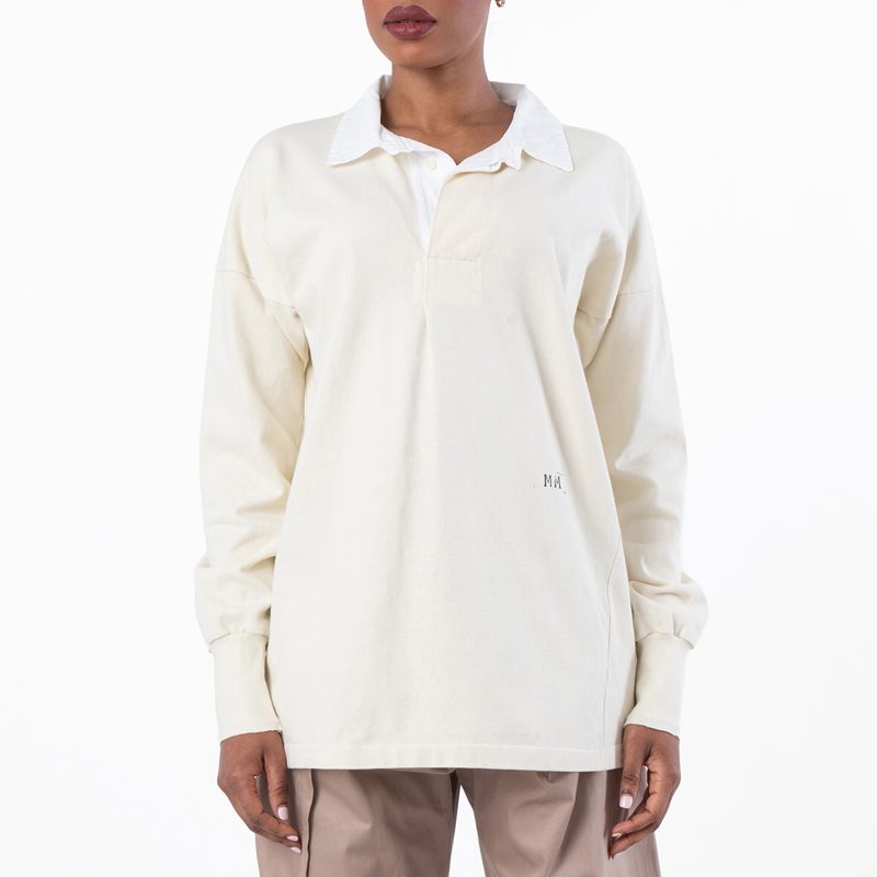 Logo Embroidered Long-Sleeved Polo Shirt