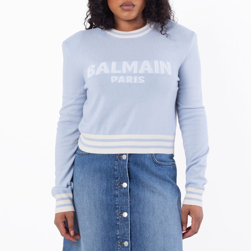 Logo EM[보스]ED Cropped Sweater