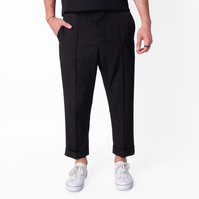 Tailored Slouch Wool Trousers