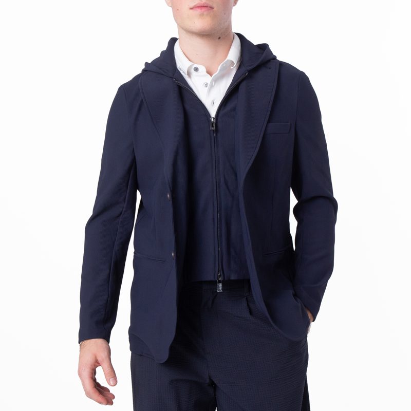 Emporio Armani Nylon Blazer With Detachable Inner Panel And Hood