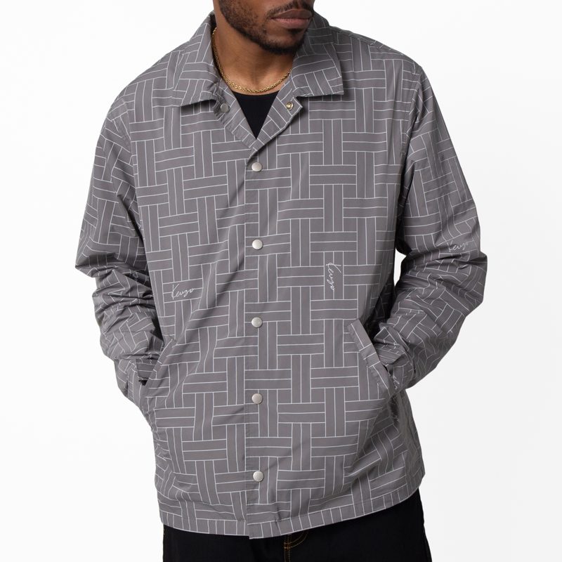 All Over Geometric Pattern Coach Jacket