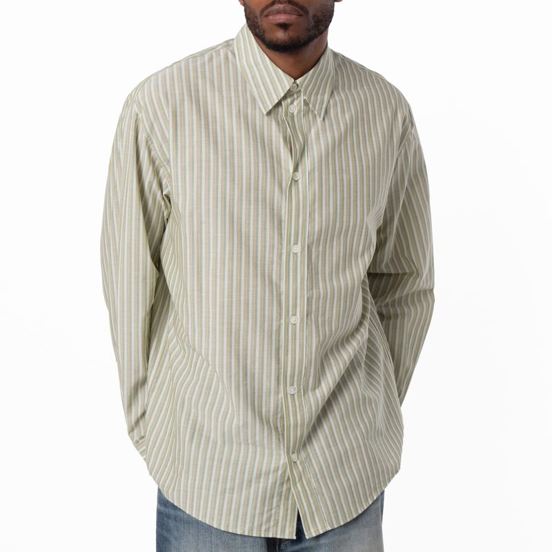 Long Sleeve Striped Cotton Shirt