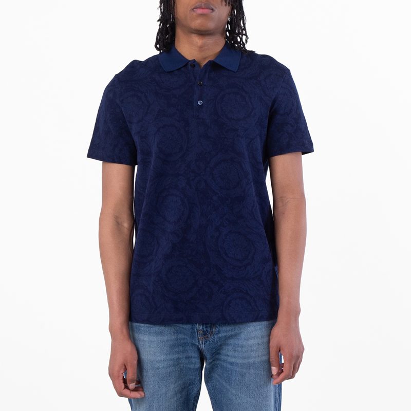 Barocco Cotton Pique Polo Shirt