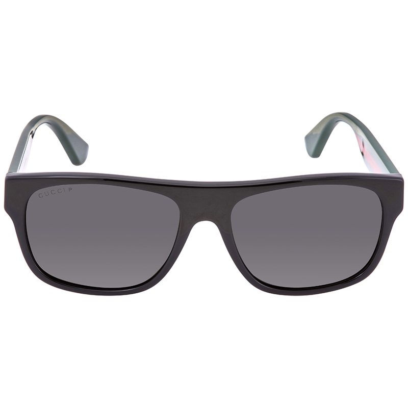 Polarized Grey Square Mens Sunglasses GG0341S 002 56